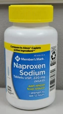 Member's Mark 220 mg Naproxen Sodium 400 ct Pain & Fever Reducer NSAID Exp 03/26