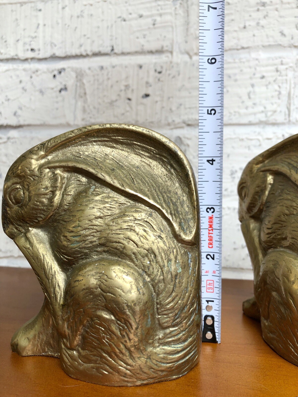 Vintage Brass Rabbit Bookends Bunny Book Ends Grandmillennial Boho