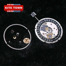 Black Date Automatic Movement White Carved For Perlage ST2130 3H Fit ETA 2824-2