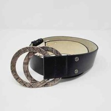 Chico's Leather Round Buckle Clasp Casual Women Career 2" Wide Belt Sz S/M