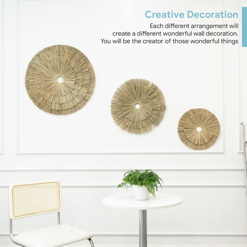 Boho Wall Décor – Simple Oversized Wall Basket Décor for Home and Office – Seagr - Picture 6 of 8