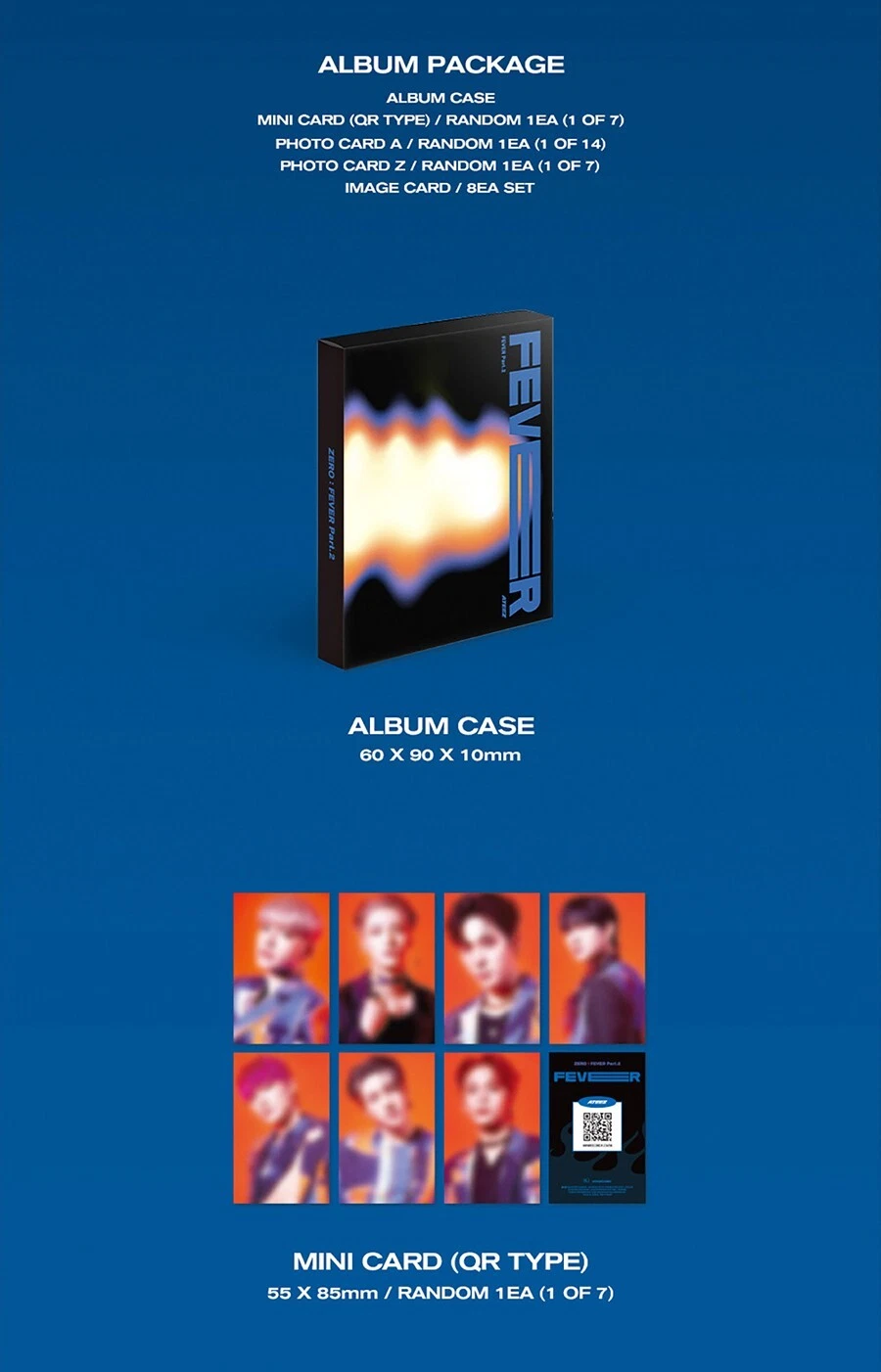 ATEEZ ZERO:FEVER PART.2 Album PLATFORM 3 Ver SET/3 QR+6 Photo Card