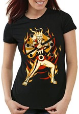 Kurama Modus Damen T-Shirt uzumaki ninja anime manga japan cosplay naruto ova
