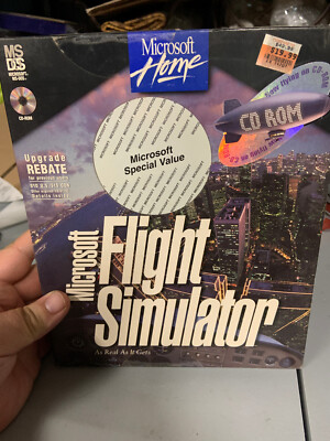 Microsoft Flight Simulator -CD Rom- Bg Box- 5.1 - Open Box - CD Book Sealed
