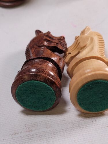 The Chess Store 3 Inch Golden Rosewood Chess Pieces Set Wooden (Box #8) - Picture 4 of 7