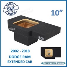 Dodge Ram Extended Cab 2002-2018 Sub Box 10" Subwoofer Enclosure For Kicker L7T