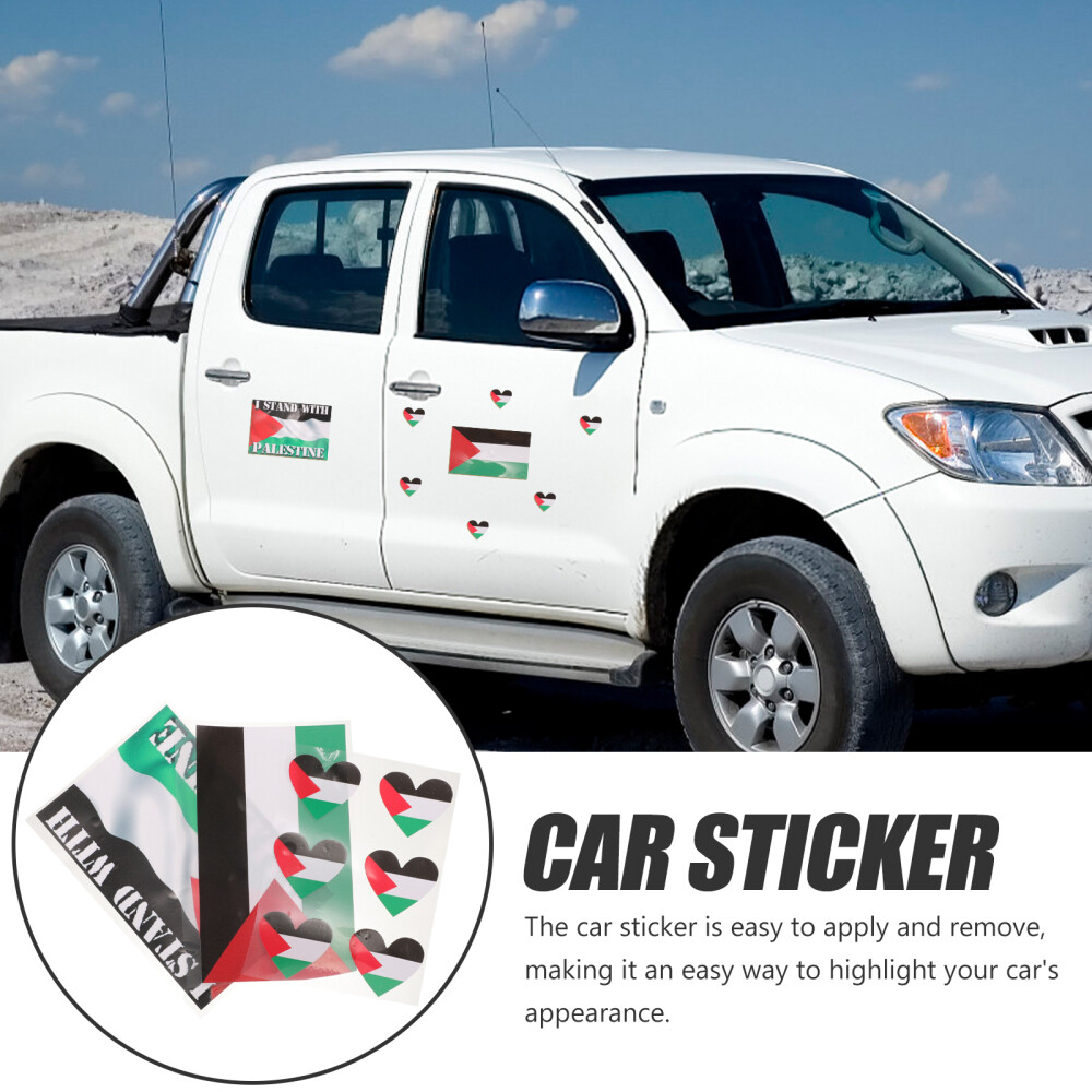 8pcs Car Stickers Palestine Flag Car Decals Vehicle Window Stickers Car eBay