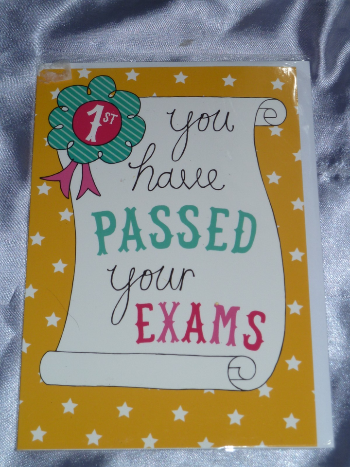 CONGRATULATIONS ON YOUR EXAM RESULTS CARD WELL DONE PASSED STUDY GCSE A ...