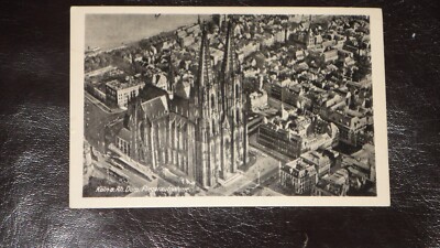 Old real photo card aerial photo Cologne a. Rh. Cathedral, Hansa Luftbild GmbH 1942