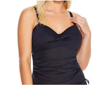Fantasie BLACK Versailles Underwire Control Tankini Swim Top 32F / US 32G NWT