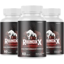 Rhinox X Enhancement Pills for Men, Supports Performance & Energy - 3 Bottles
