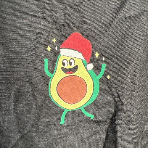 NWT Free Planet Men’s XS Avocado Santa Christmas Holiday Button Down Black - Picture 8 of 11