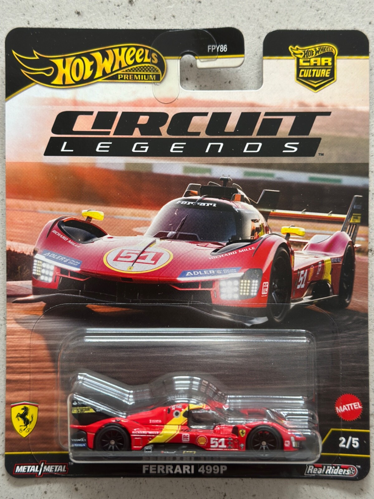 Hot Wheels Circuit Legends FERRARI 499P Le Mans Car Culture Premium hypercar