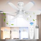 Socket Fan Light,Ceiling Fans with Lights and Remote, Dimmable Led Ceiling Fan