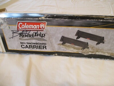 Coleman Rooftop Ski Snowboard Carrier Ski Rack. 6Skis or 4Boards.Keys.No Mounts.