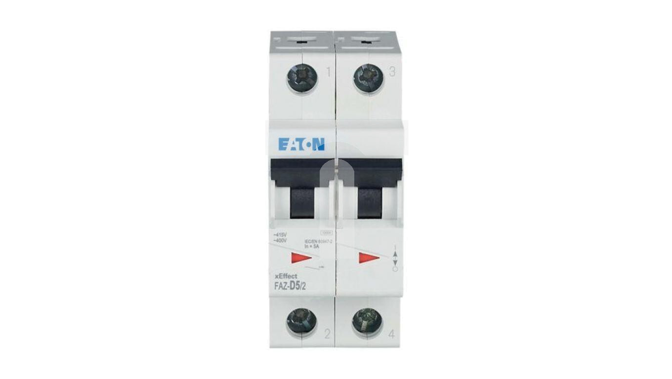 Circuit breaker 2P D 5A 15kA AC FAZ-D12/2 278776 /T2UK