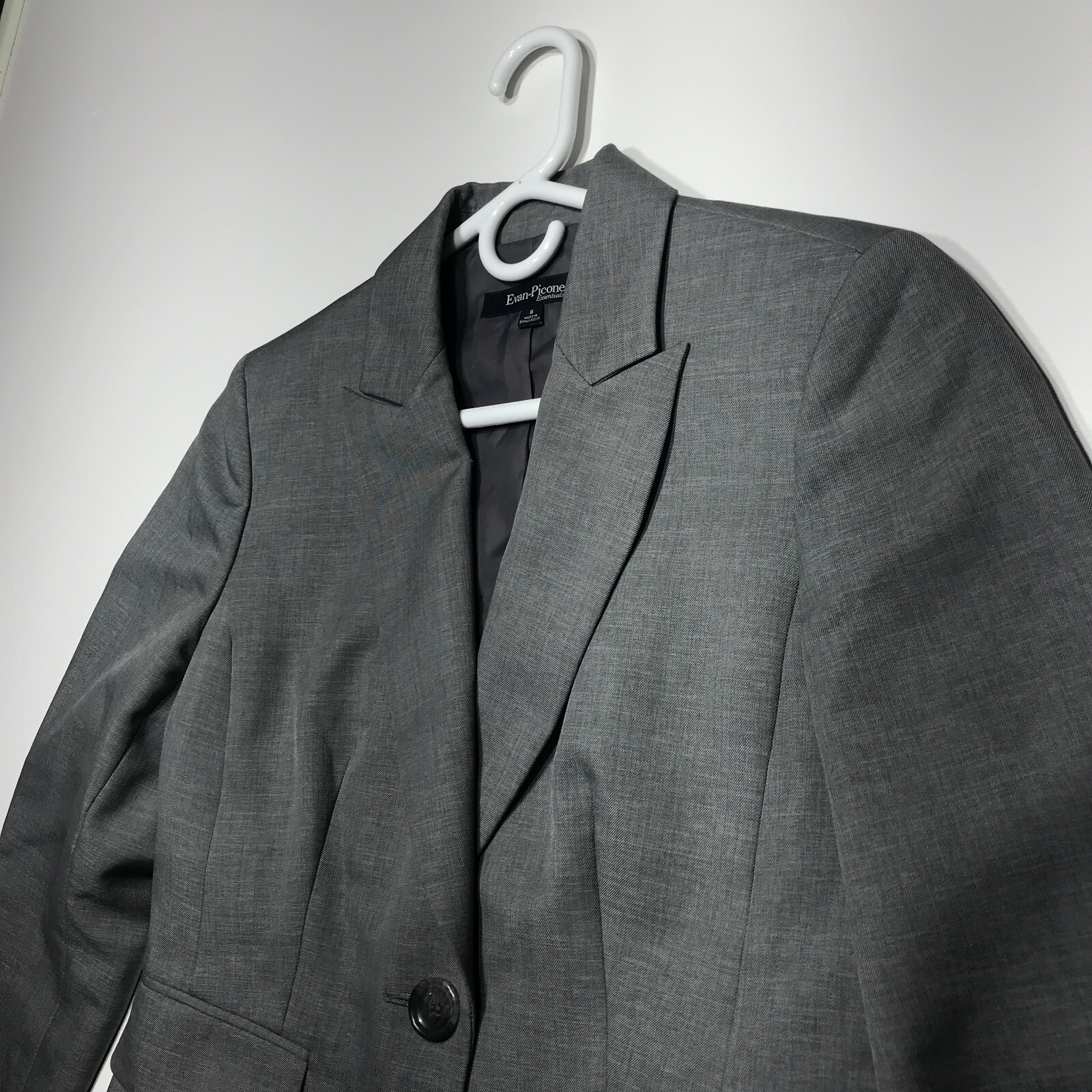 Evan Picone Essentials Gray Blazer Jacket One But… - image 5