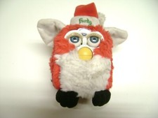 Vintage Tiger Electronics 6" Real Christmas FURBY Red with Santa Hat