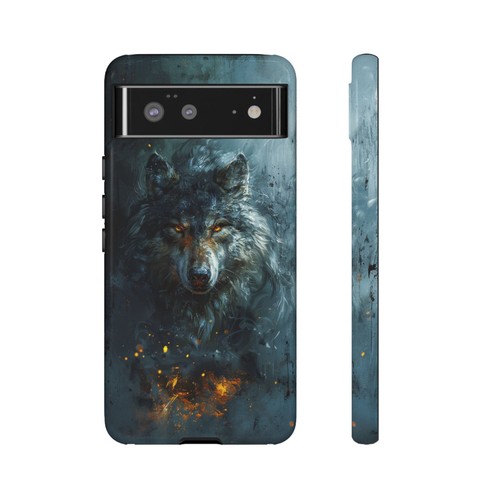 Gray Wolf Brushed Painting - Phone Ink Cover Case for iPhone, Galaxy, Pixel - 第 164/281 張圖片