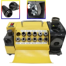 Drill Bit Grinder End Mill Sharpener Milling Cutter 3-13mm with 11 Collets 110V