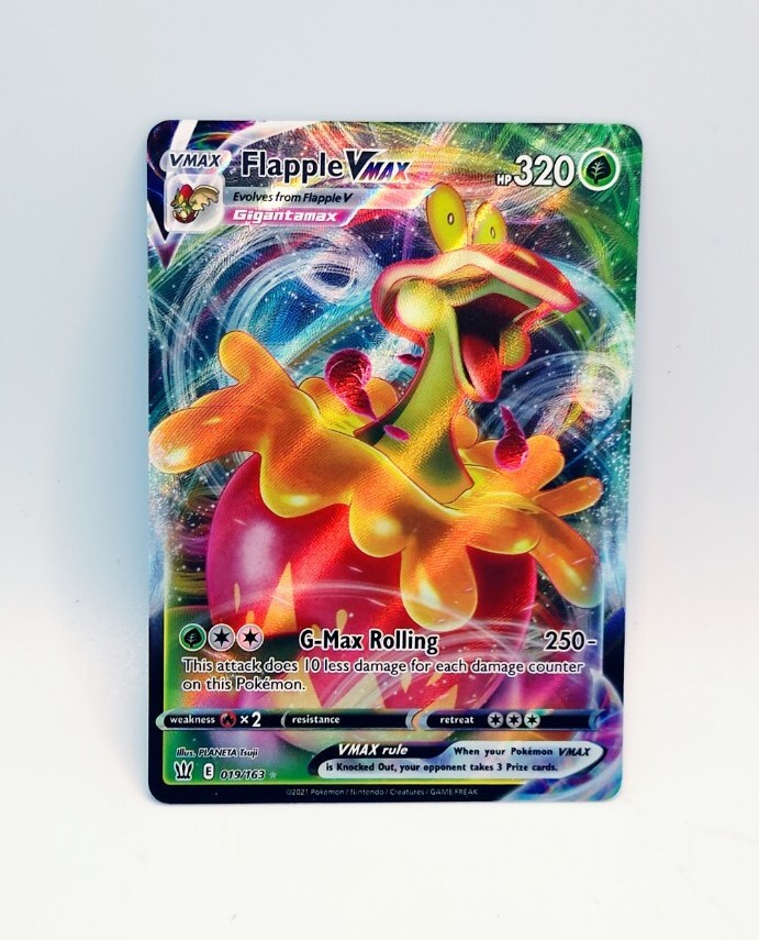 Flapple Vmax 019/163 Full Art Holo Ultra Rare Pokemon NM Fresh Pull
