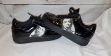 2pac Shoes Mens 5.5 Black 2 Pac Faux leather Pleather Makaveli Branded Picture