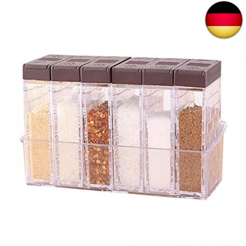 Nuosen 6Er Set Salz- Und Pfefferstreuer GewüRzbox Kunststoff Camping GewüRzbox F-image
