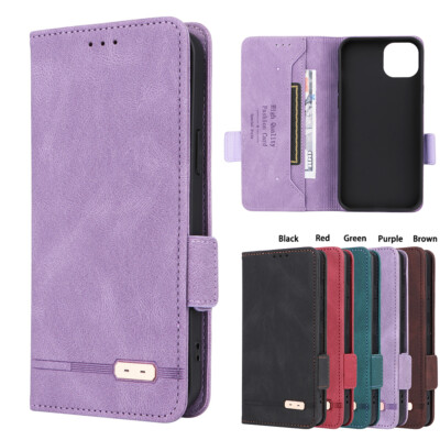 Magnetic Fashion Leather Wallet Case For iPhone 15 Pro Max 14 13 XR 7 Flip Cover