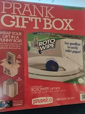 ROTO WIPE PRANK Gift Box  Fake Gag Funny PARODY Joke toilet paper insanity
