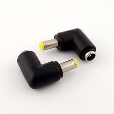 10 DC Power 5.5x 2.1mm Female To 5.5mm x1.7mm Male Right Angle Adapter Connector