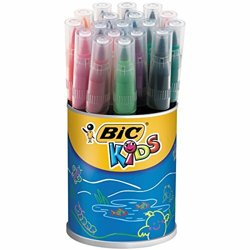 BiC KiDS Visaquarelle Brush Felt Pens (Pot x 18) (P2r)