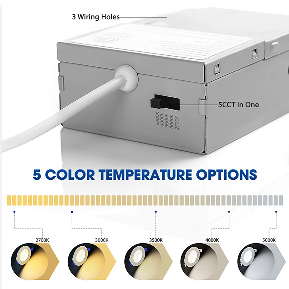 4 Inch 6 Inch LED Recessed Light Canless Downlight Wafer Lighting,Dimmable 0-10V - Image 4 of 4