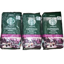 3 Bags Of Starbucks Espresso Roast Whole Beans 12oz Bags BB May2026 14.64 per pound