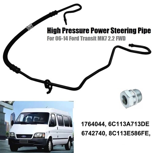 FOR FORD TRANSIT MK7 2.2 FWD HIGH & LOW POWER STEERING HOSES PIPES & NUT 2006-14 - Picture 2 of 19
