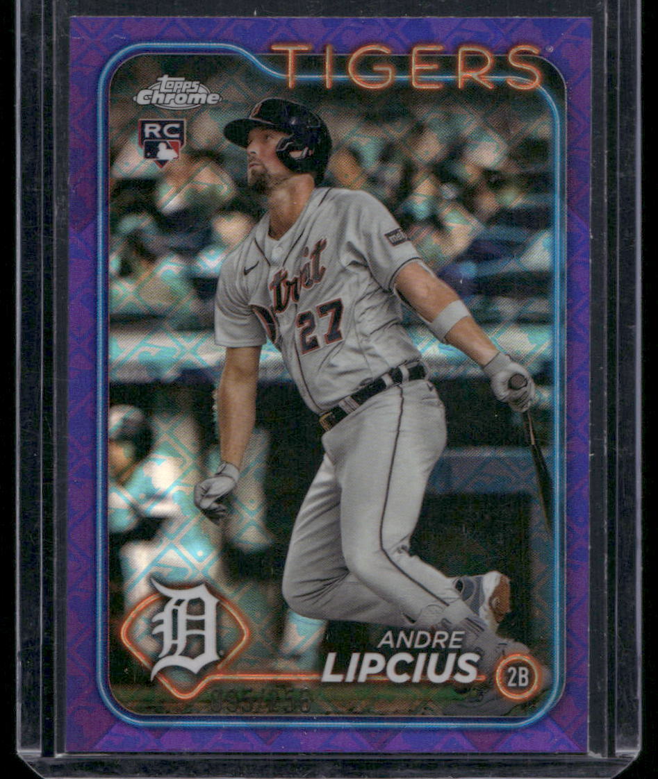 2024 Topps Chrome Logofractor Andre Lipcius Rookie Purple Tigers #/250