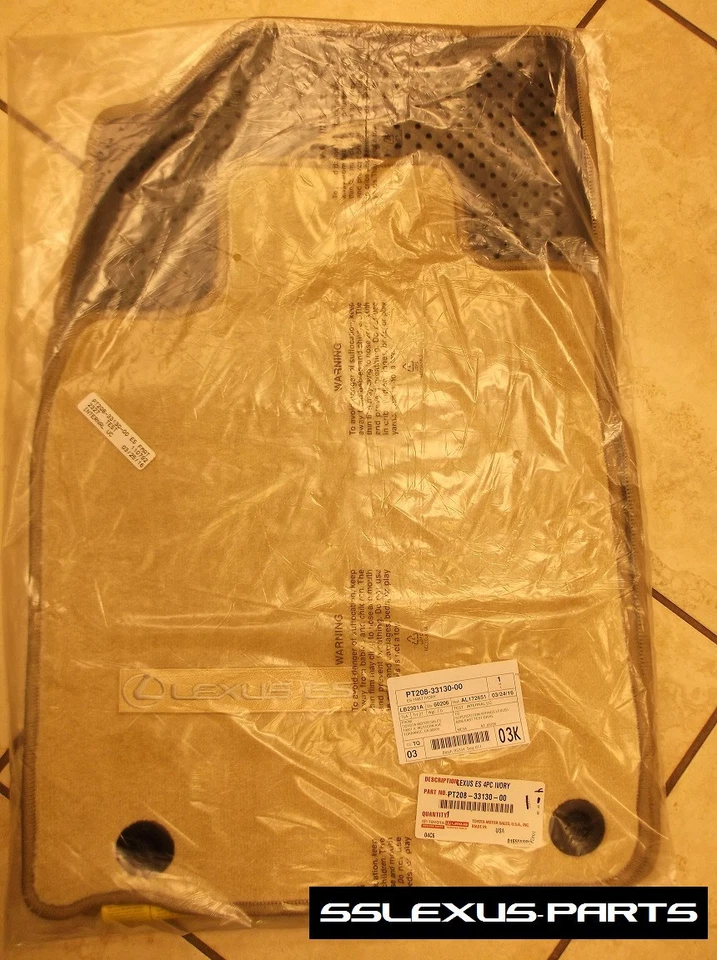 Alfombrillas Lexus ES350 ES300H (2013-2015) OEM (tostado marfil) PT208-33130-00 Foto 2 de 3