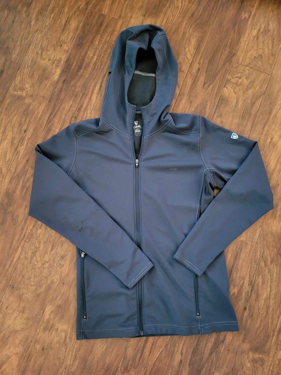 KUHL Hoodie Shadow Blue Gray Lightweight Vented Hood Mens Size Small Has  Flaws