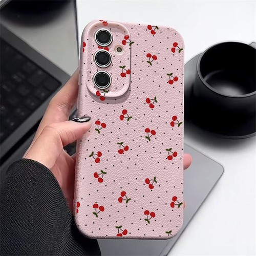 For Samsung S25 Ultra S24 S23 S22 A56 A16 A15 A55 Cherry Shockproof Case Cover - Picture 9 of 18