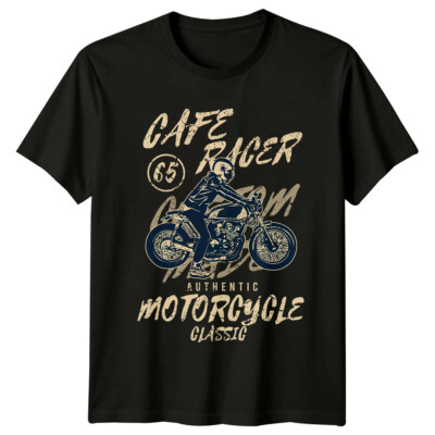 Cafe Racer 65 Custom Built Motorrad Herren T-Shirt Damen Tee Grafik