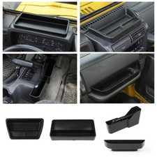 4x Car Inner Full Set Storage Box Tray Orgainzer For Jeep Wrnalger Tj 1997-2006
