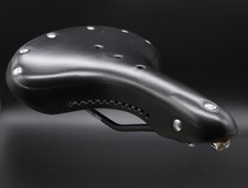 VELO EXQUISIT Ave CL-21 Echtleder Leder Sattel Retro genuine leather NEU schwarz