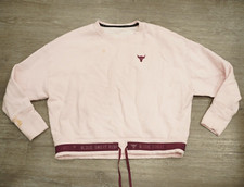 Under Armour Project Rock Sweatshirt Womens XL Pink Terry Cotton Gym Training