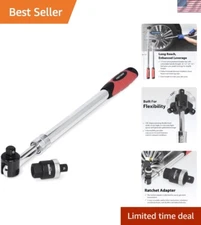 Breaker Bar Chrome Vanadium Steel 24.5 Inch Long  Flex Head Ratchet