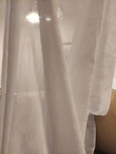 JCP Home Collection 2 White Notched Sheer Curtain Panels 50x84