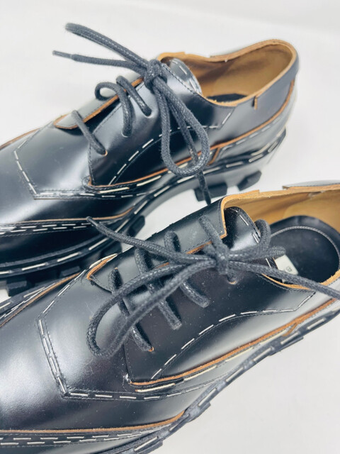 Balenciaga 37 1/2 Black Leather Silver Staple Derby Shoes | eBay Balenciaga 37 1/2 Black Leather Silver Staple Derby Shoes | eBay