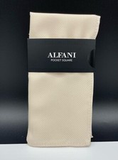 ALFANI Men's 100 Polyester Pocket Square  Solid Beige  MSRP: 35.