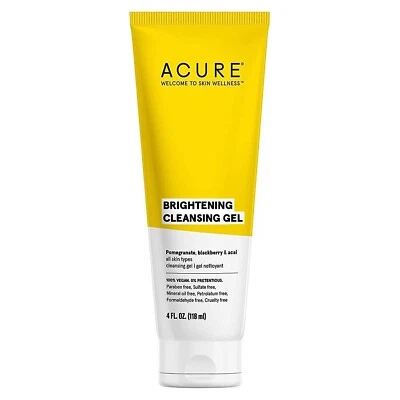 Acure, Brightening Cleansing Gel, 4 fl oz (118 ml)