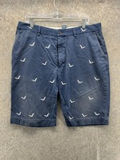 Polo Ralph Lauren Shorts Men 36 Blue Bird Embroidered Chino 9 Inseam AOP Vintage