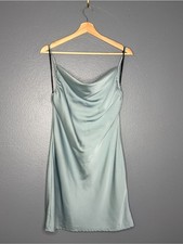 Forever 21 Satin Slip Dress in Pale Cinderella Blue Medium