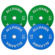 140LB Colored Olympic Weight Plates Set 2" Stainless Steel Insert